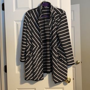 Dana Bachman striped, pocketed jacket